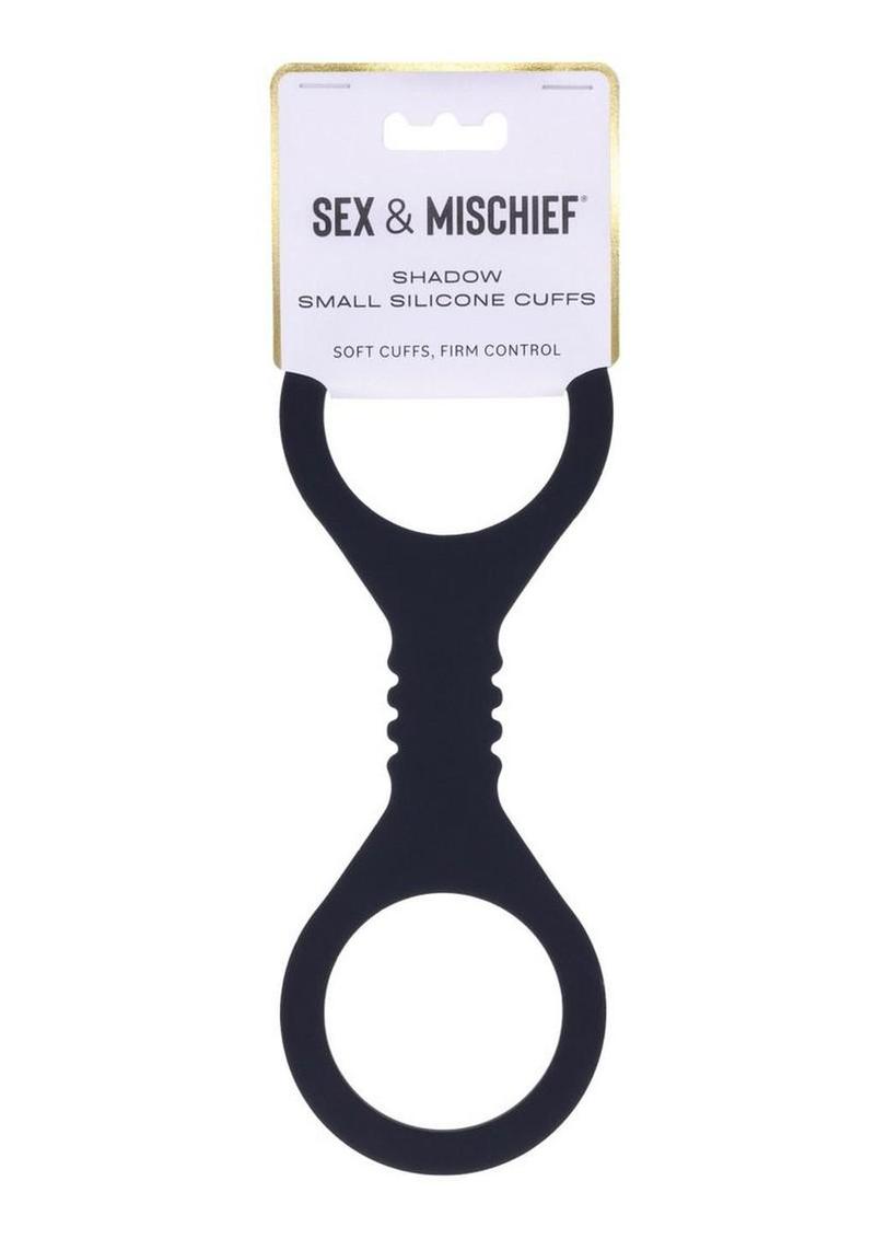 Sex & Mischief Shadow Silicone Cuffs - Small - Black