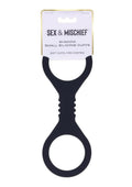 Sex & Mischief Shadow Silicone Cuffs - Small - Black