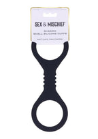 Sex & Mischief Shadow Silicone Cuffs - Small - Black