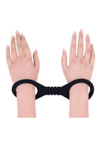 Sex & Mischief Shadow Silicone Cuffs - Small - Black