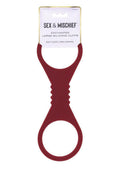 Sex & Mischief Enchanted Silicone Cuffs - Large - Red