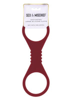 Sex & Mischief Enchanted Silicone Cuffs - Large - Red