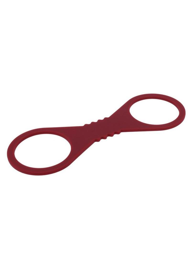 Sex & Mischief Enchanted Silicone Cuffs - Large - Red