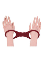 Sex & Mischief Enchanted Silicone Cuffs - Large - Red