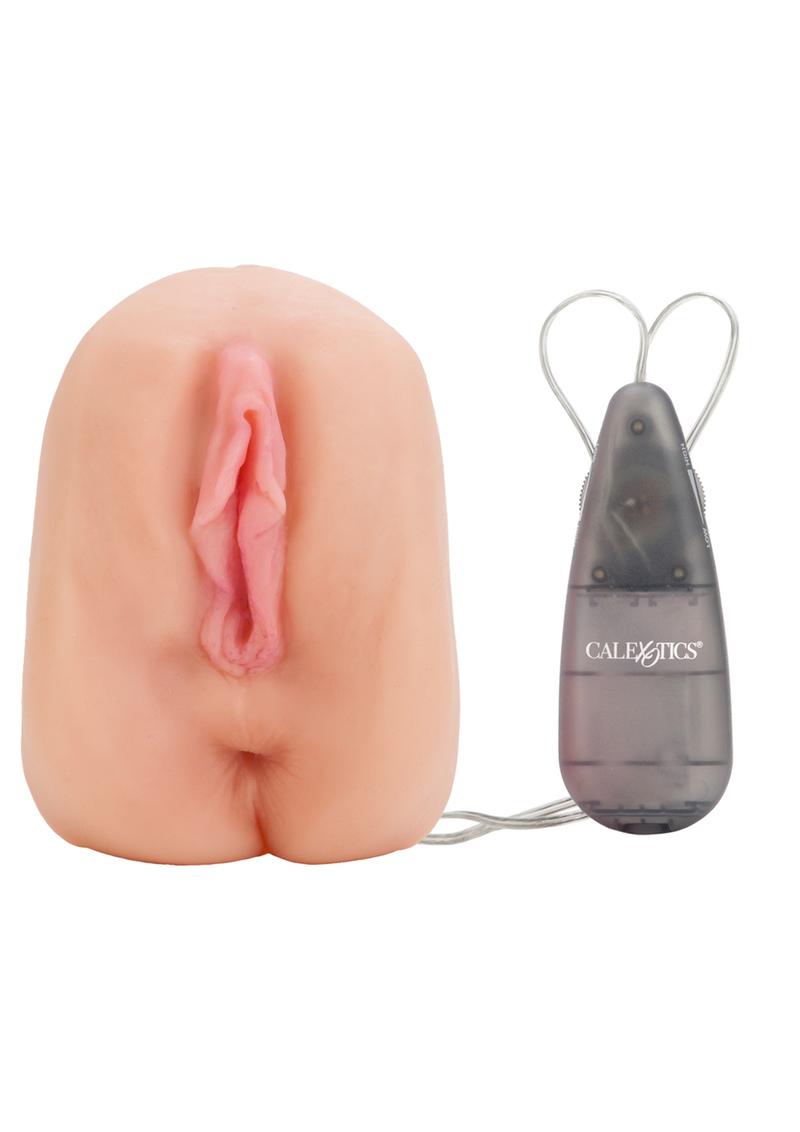 Alexis Amore's Vibrating Masturbator with Bullet and Wired Remote Control - Pussy and Ass - Vanilla