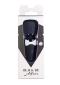 BMS Factory Black Tie Affair Bowtie Rechargeable Silicone Wand - Black/White