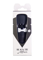 BMS Factory Black Tie Affair Bowtie Rechargeable Silicone Wand - Black/White