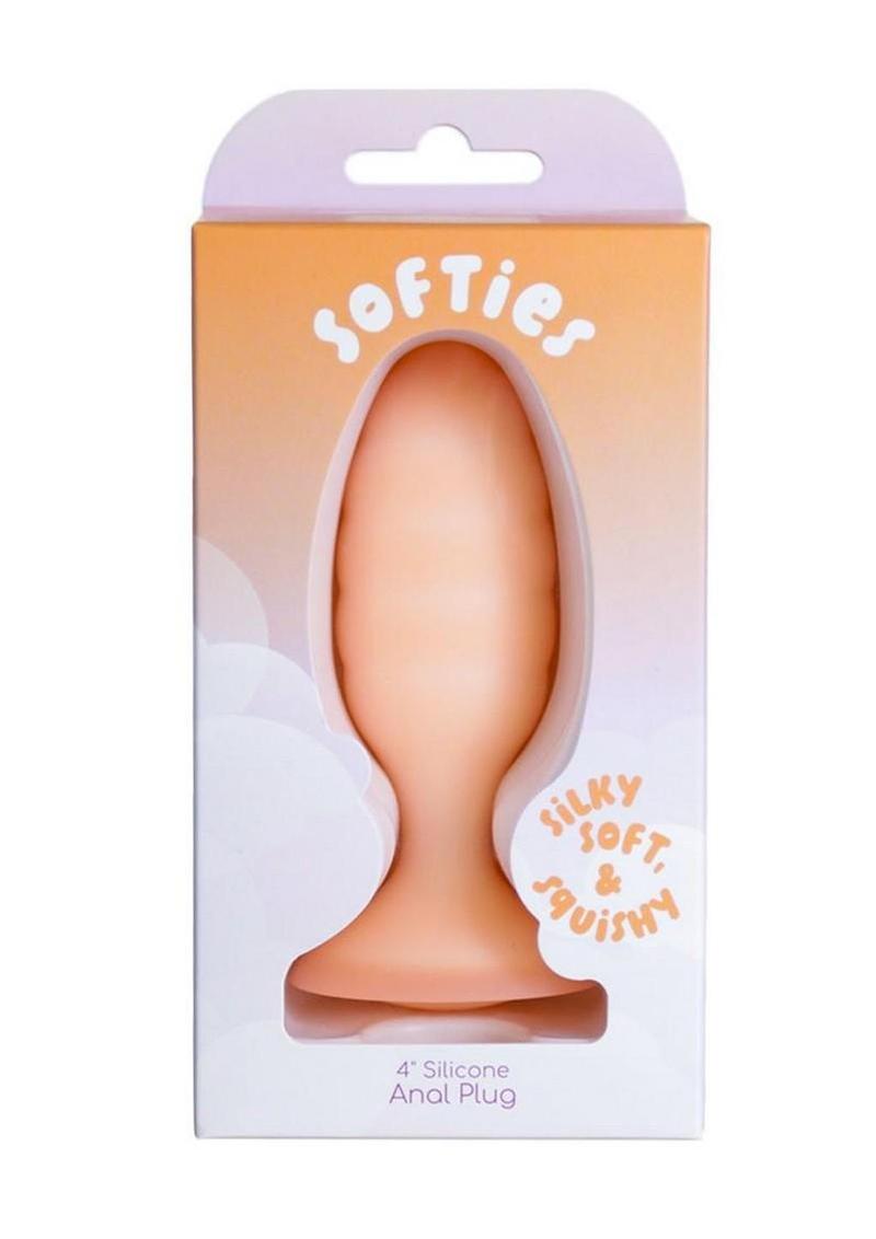Softies Silicone Anal Plug 4in - Orange