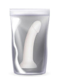 BMS Factory Liquid Silicone Dong with Suction Cup 7in - White