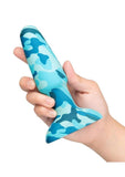 B-Vibe Rimming Plug 2 Rechargeable Silicone Anal Plug - Camo Blue