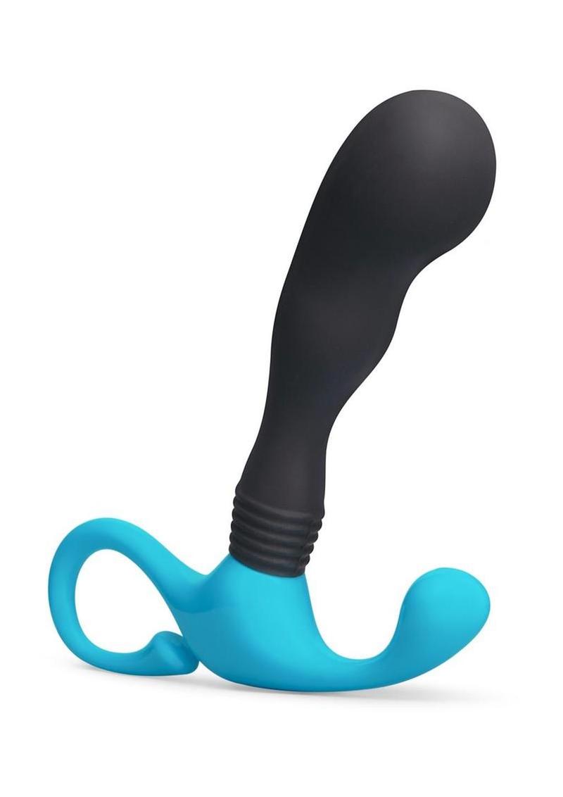 B-Vibe P-Spot Curl Silicone Prostate Massager - Teal/Black