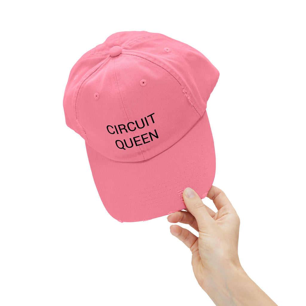 CIRCUIT QUEEN Distressed Cap in 6 colors
