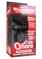 Screaming O Ohare XL Rechargeable Silicone Vibrating Cock Ring - Black