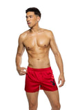Playboy Men's Burnout Bunny Boxer Briefs - Red/Black