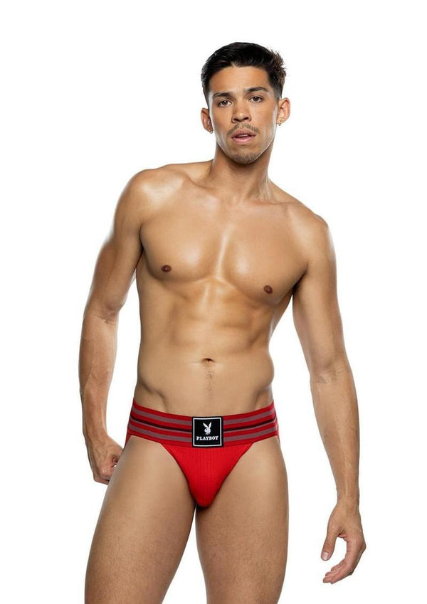 Playboy Men's Locker Room Classic Jock - Red