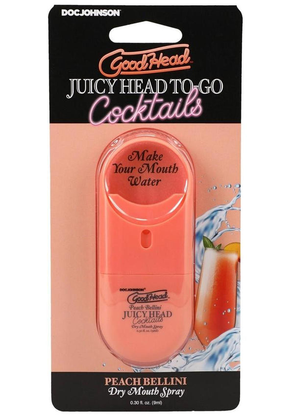 GoodHead Juicy Head Cocktails Dry Mouth Spray To-Go .30oz - Peach Bellini