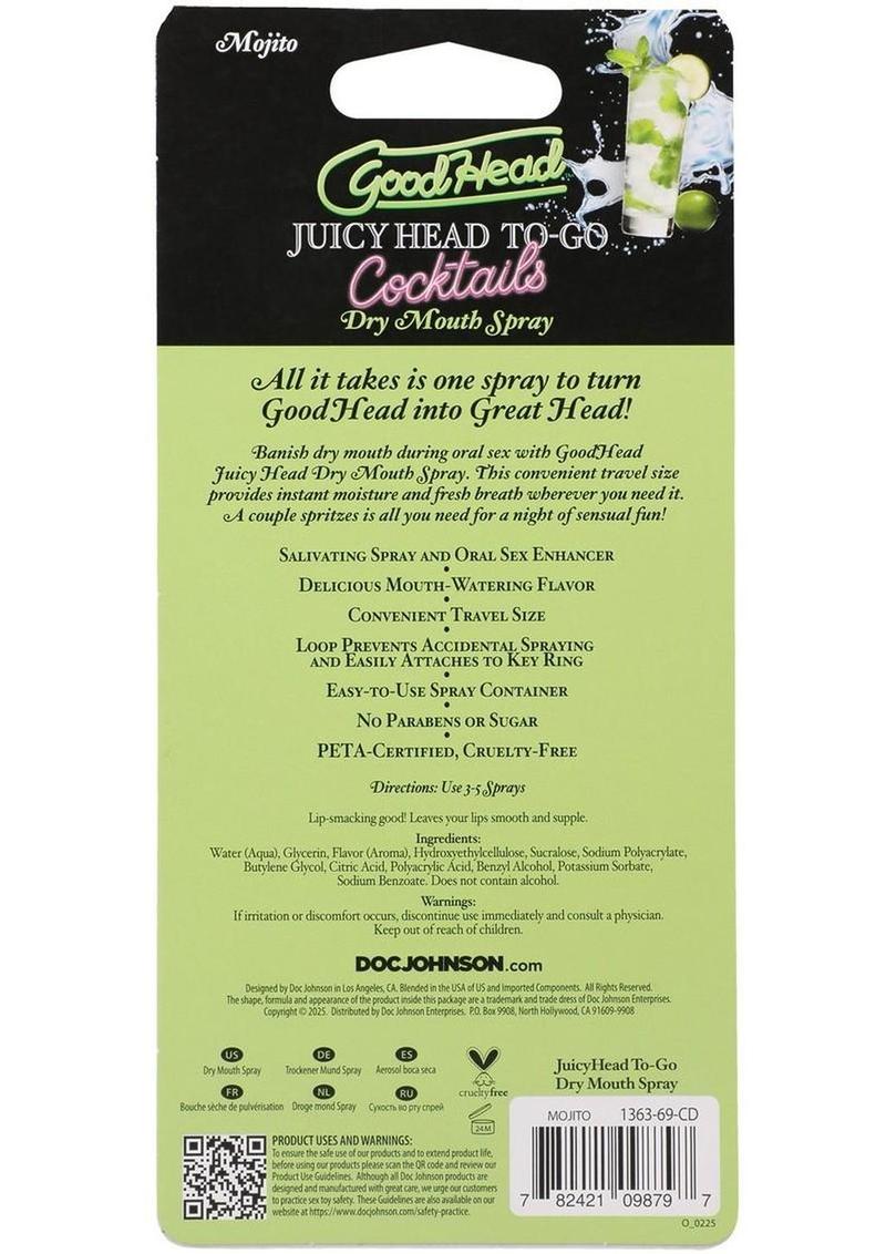 GoodHead Juicy Head Cocktails Dry Mouth Spray To-Go .30oz - Mojito