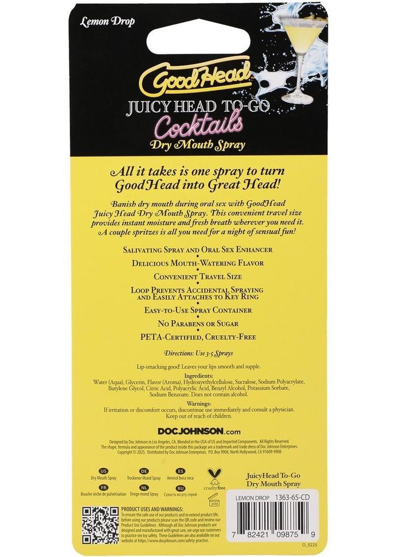 GoodHead Juicy Head Cocktails Dry Mouth Spray To-Go .30oz - Lemon Drop
