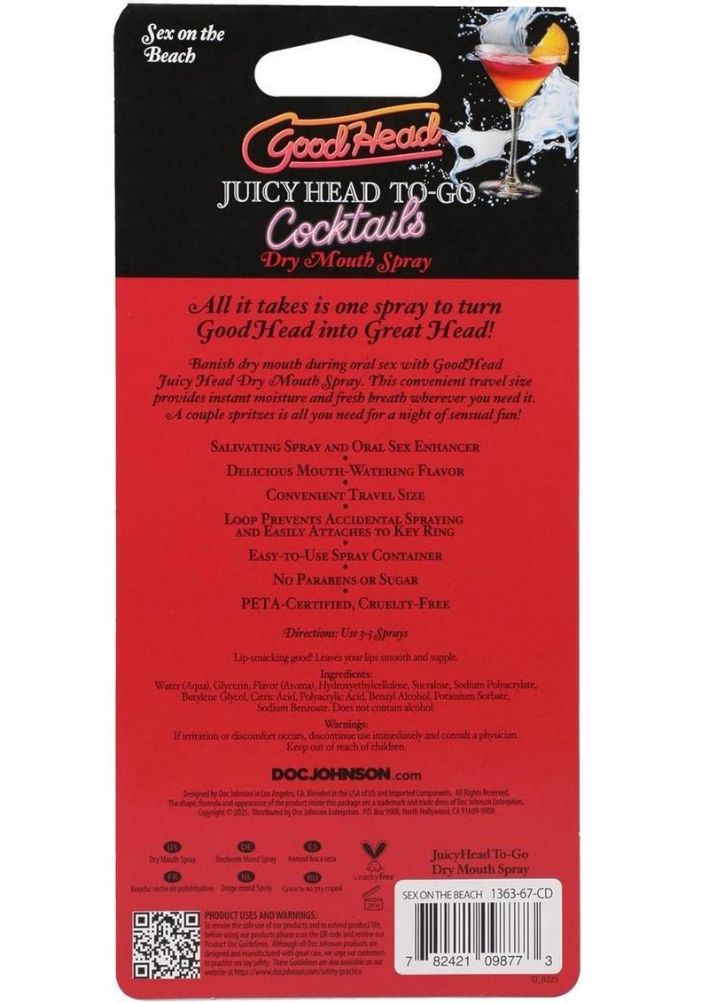 GoodHead Juicy Head Cocktails Dry Mouth Spray To-Go .30oz - Sex on the Beach