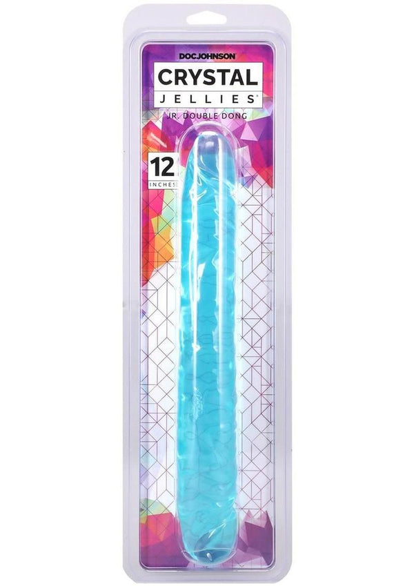 Crystal Jellies Jr. Double Dildo 12in - Teal