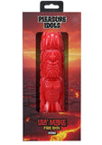 Polynesian Pleasure Idols Silicone Ula' Make Fire Idol Dildo - Red