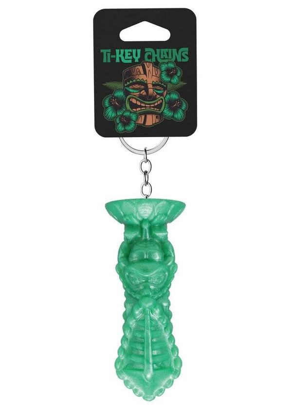 Polynesian Ti-Key Chains Mala Ma'Ona Earth Idol - Green