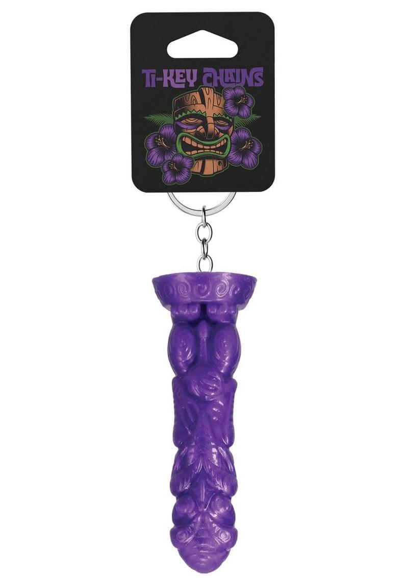 Polynesian Ti-Key Chains 'Uhane 'Ino Spirit Idol - Purple