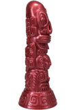 Polynesian Pleasure Idols Lele Lele Air Idol Rechargeable Silicone Vibrating Dildo with Remote Control - Red