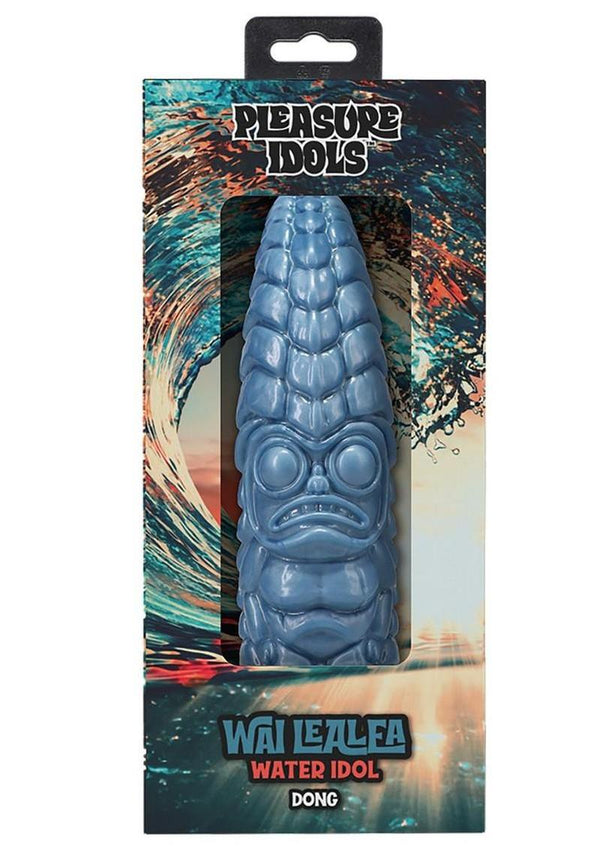 Polynesian Pleasure Idols Silicone Wai Lealea Water Idol Dildo - Blue