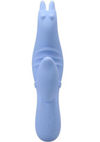 Polynesian Pleasures Into The C Seahorse Siren Rechargeable Silicone Rabbit Vibrator with Clitoral Stimulator - Blue