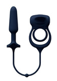VeDo Humper Rechargeable Silicone Dual C-Ring with Anal Plug 5in - Black