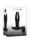 Gender X Spread The Love Rechargeable Silicone Vibrating Anal Plug with Remote Control - Black