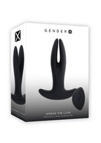 Gender X Spread The Love Rechargeable Silicone Vibrating Anal Plug with Remote Control - Black