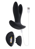 Gender X Spread The Love Rechargeable Silicone Vibrating Anal Plug with Remote Control - Black