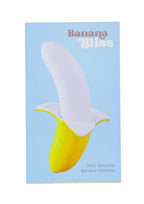BMS Factory Banana Bliss Mini Rechargeable Silicone Banana Vibrator with Clitoral Stimulator - Yellow