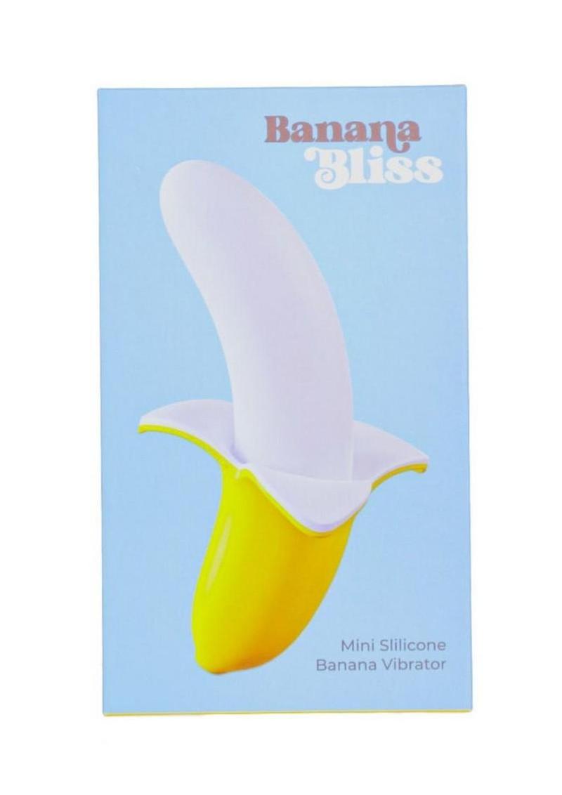 BMS Factory Banana Bliss Mini Rechargeable Silicone Banana Vibrator with Clitoral Stimulator - Yellow