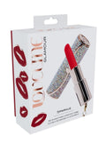 Loveline Sparkle Lipstick Rechargeable Silicone Vibrator with Interchangeable Heads - Rainbow