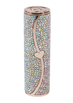 Loveline Sparkle Lipstick Rechargeable Silicone Vibrator with Interchangeable Heads - Rainbow