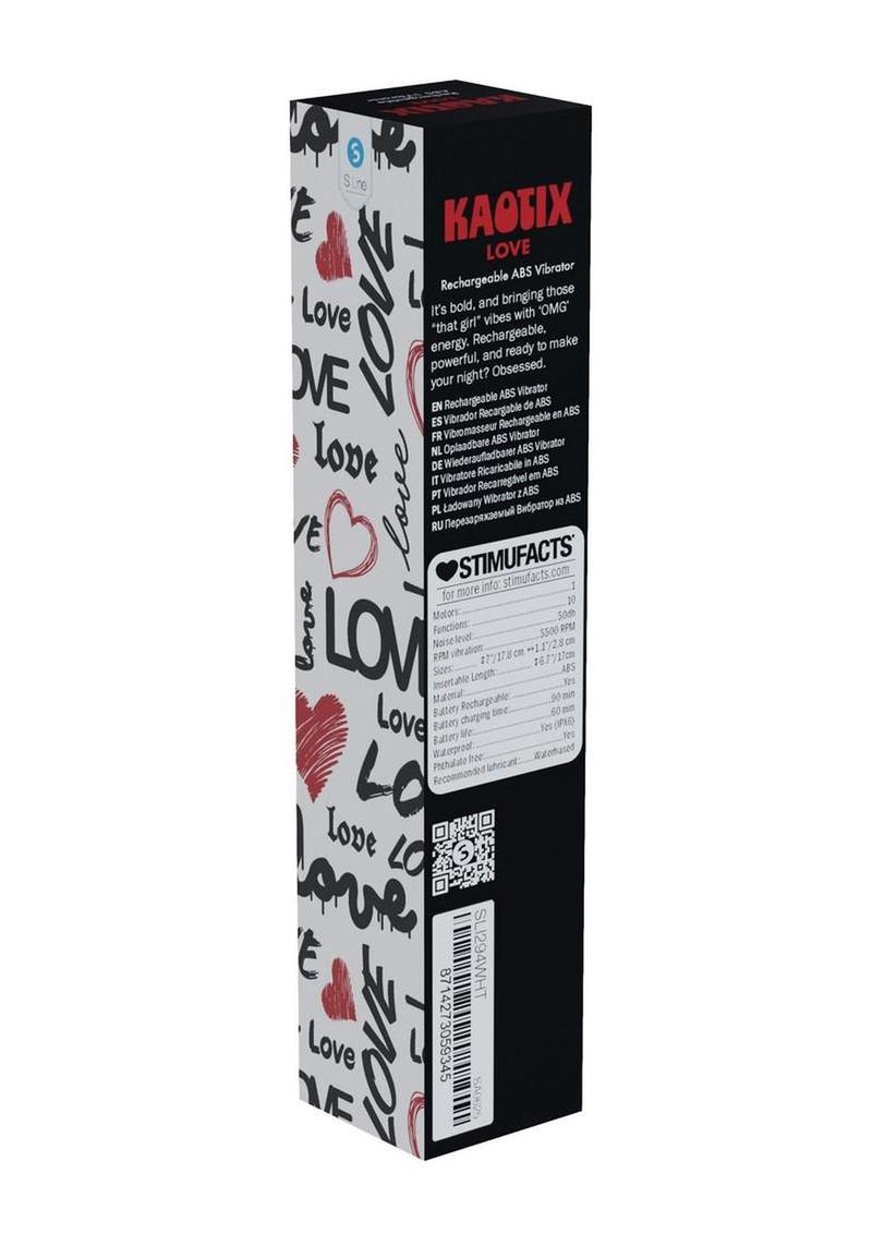 S-Line Kaotix Love Rechargeable Vibrator - White