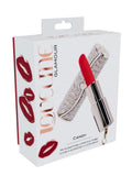 Loveline Candy Lipstick Rechargeable Silicone Vibrator with Interchangeable Heads - Pink