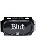 Ouch! Bitch Printed Satin Mask - Black