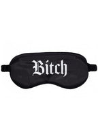 Ouch! Bitch Printed Satin Mask - Black