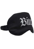 Ouch! Bitch Printed Satin Mask - Black