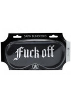 Ouch! Fuck Off Printed Satin Mask - Black