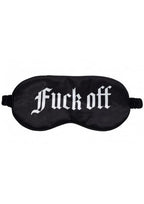 Ouch! Fuck Off Printed Satin Mask - Black