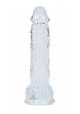 RealRock Crystal Clear Realistic Dildo with Balls 5in - Clear