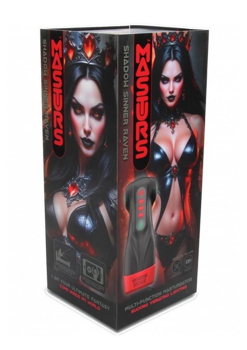 Masturs Raven Shadow Sinner Rechargeable Multi Function Masturbator - Black