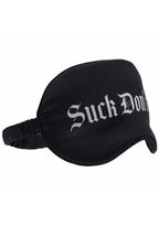 Ouch! Suck Don't Bite Printed Satin Mask - Black