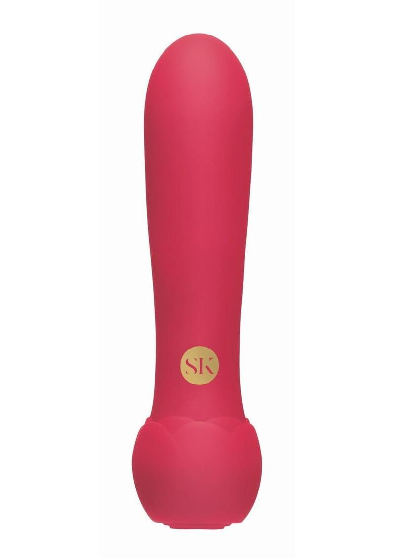 Secret Kisses Rosegasm Lush Bliss Rechargeable Silicone Bullet Vibrator - Red