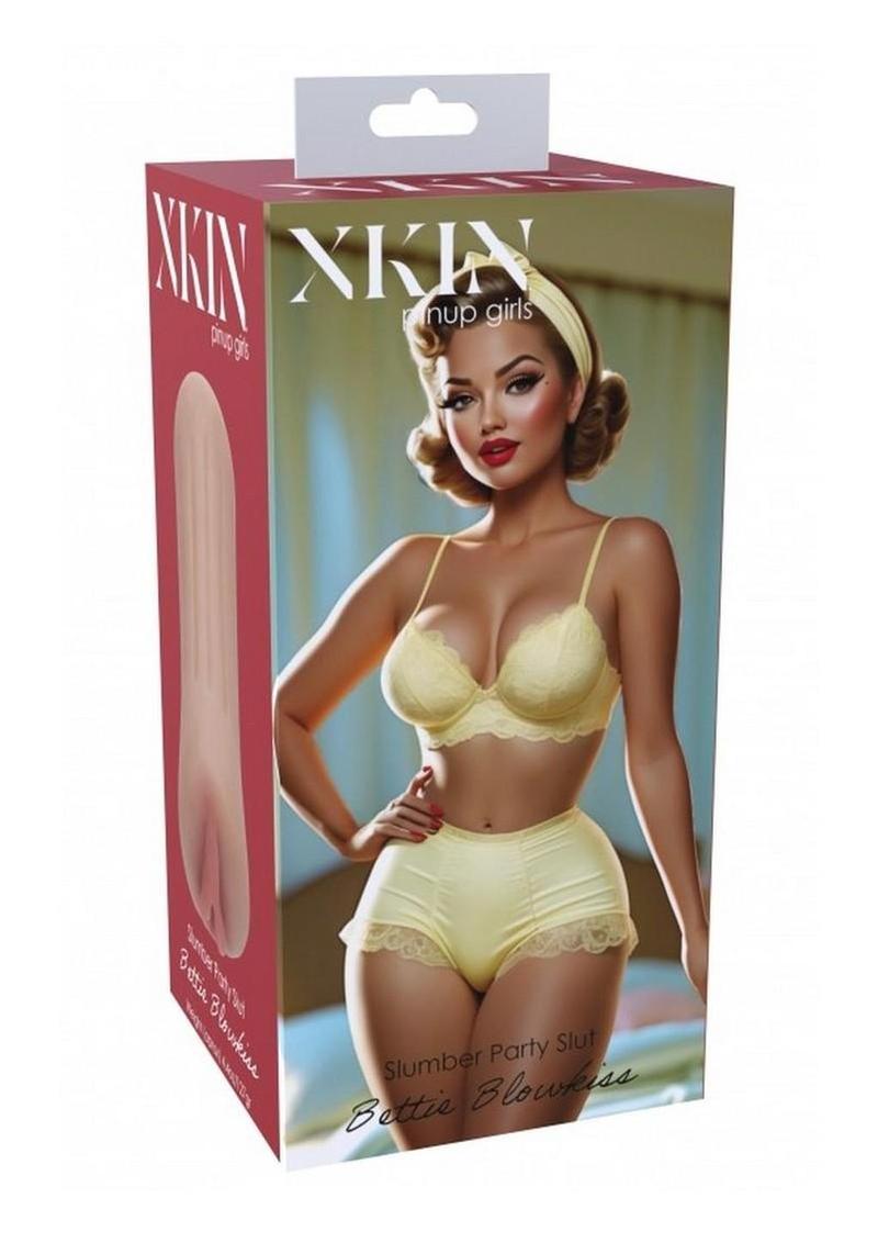 XKIN Pinup Bettie Blowkiss Small Masturbator - Pussy - Caramel